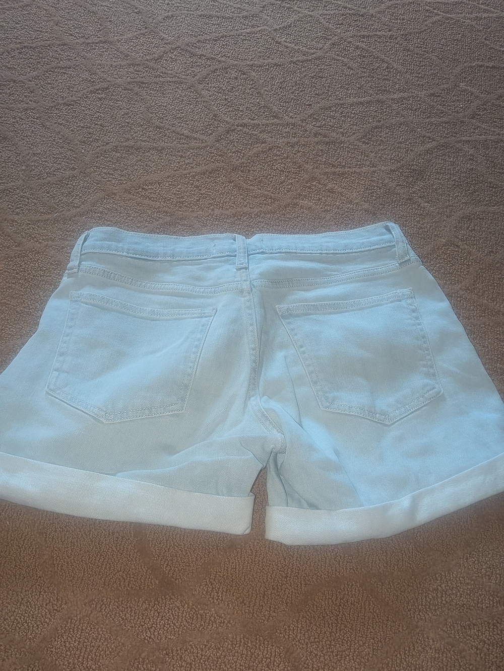 GAP Women's 26 LIGHT Blue Rolled Cuff Denim JEANS Shorts 5" INSEAM EXC SHAPE